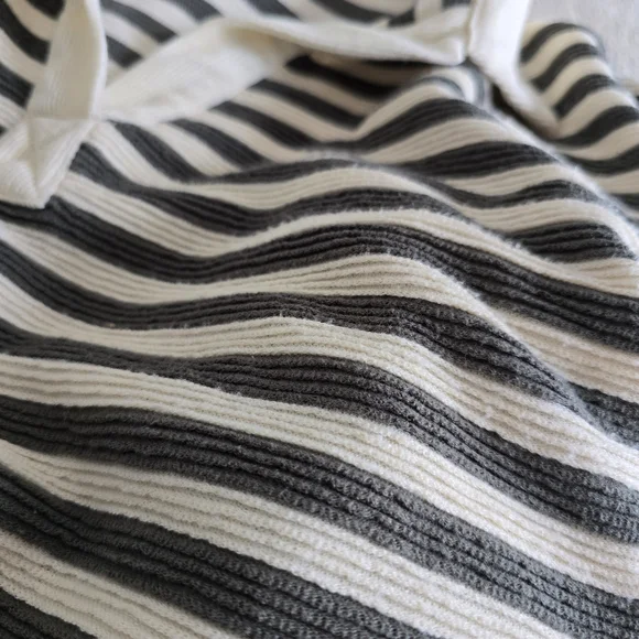 Cato Dark Olive Green & Cream Striped Knit Top Sweater - Picture 8 of 8